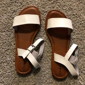 White sandals